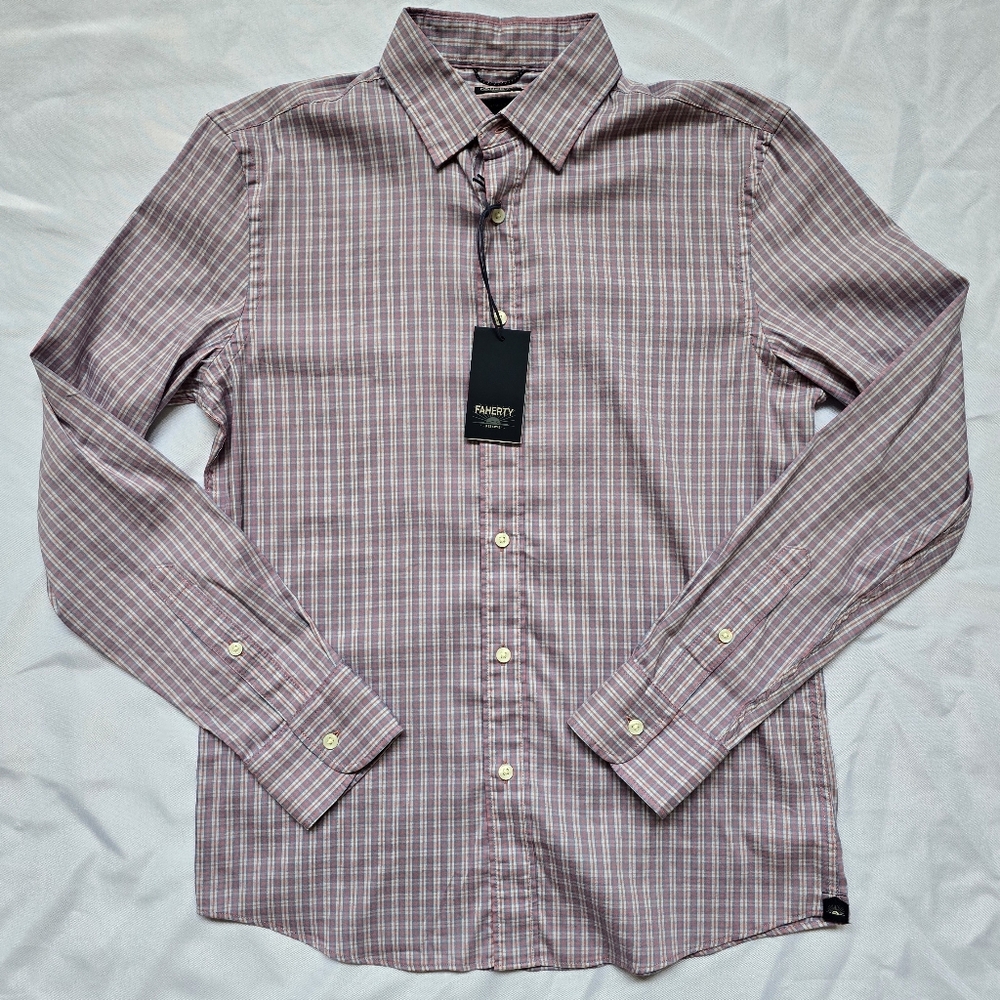 Faherty NWT The Movement Casual Button Down Shirt Size S